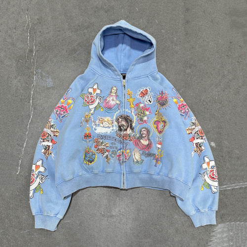Big & Tall Blue Streetwear Hoodie for big men