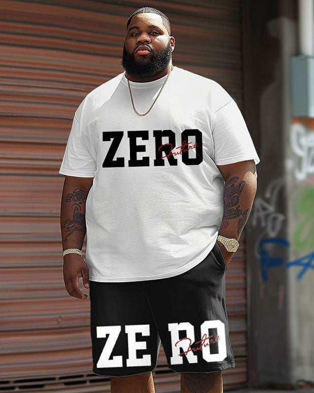 Big & Tall Graphic Streetwear Two-piece Set for big men view 1