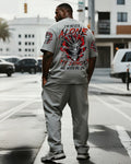 Big & Tall Skull T-Shirt Pants Set for big men view 1