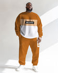 Big & Tall Yellow Colorblock Graphic Two-piece Set for big men view 1