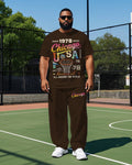 Big & Tall Graphic T-Shirt Pants Set for big men view 1