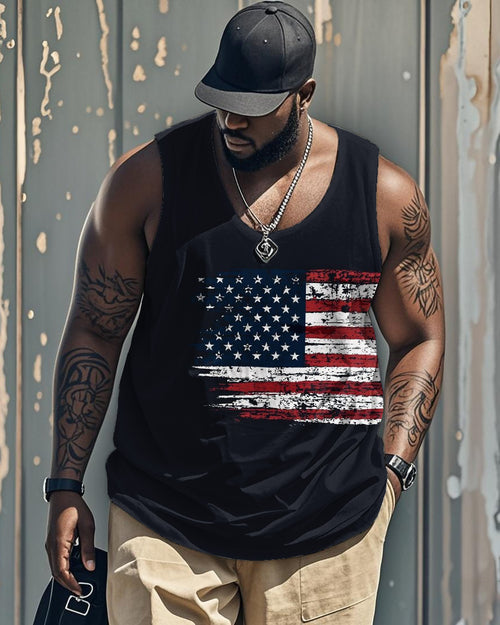 Big & Tall Blue Graphic Men's Clothing for big men view 1