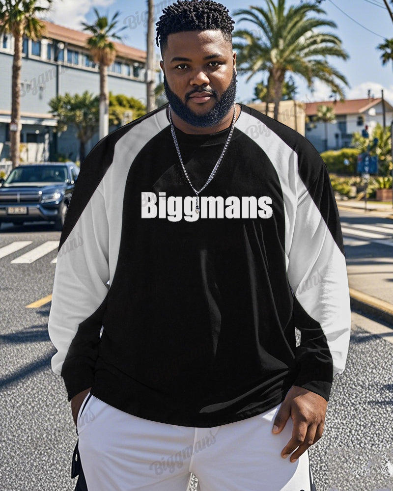 Big & Tall Western Striped Patchwork Men's Clothing for big men