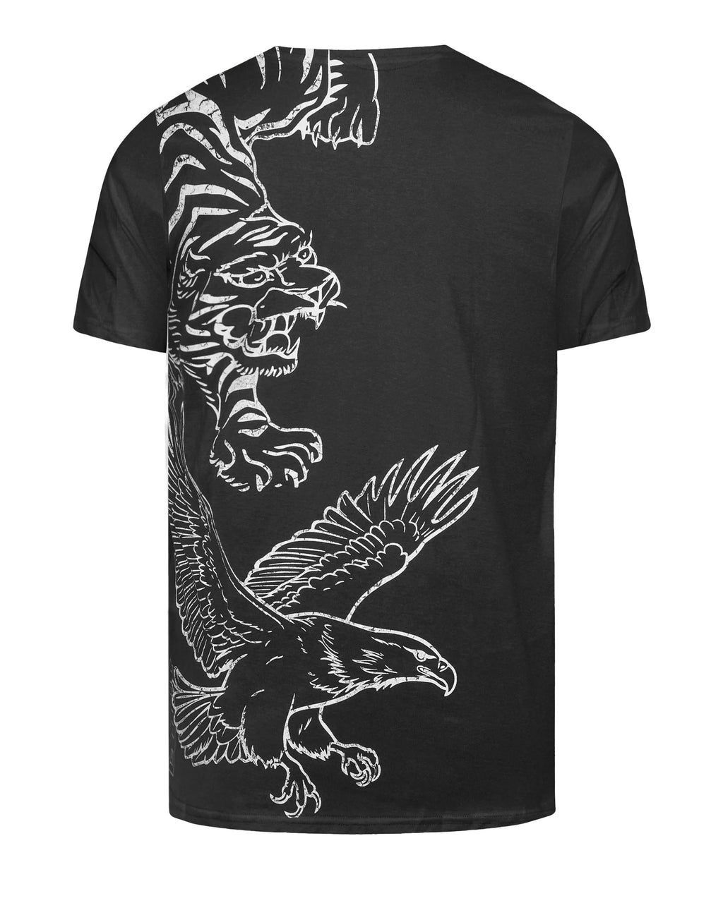 Big & Tall Black Graphic T-Shirt for big men view 4
