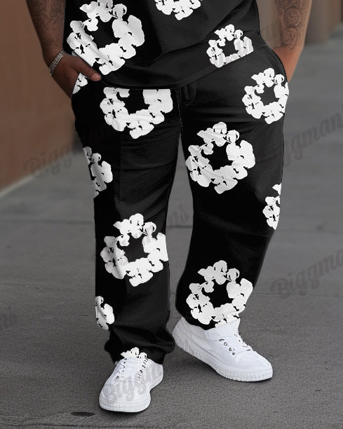 Big & Tall Streetwear T-Shirt Pants Set for big men view 3