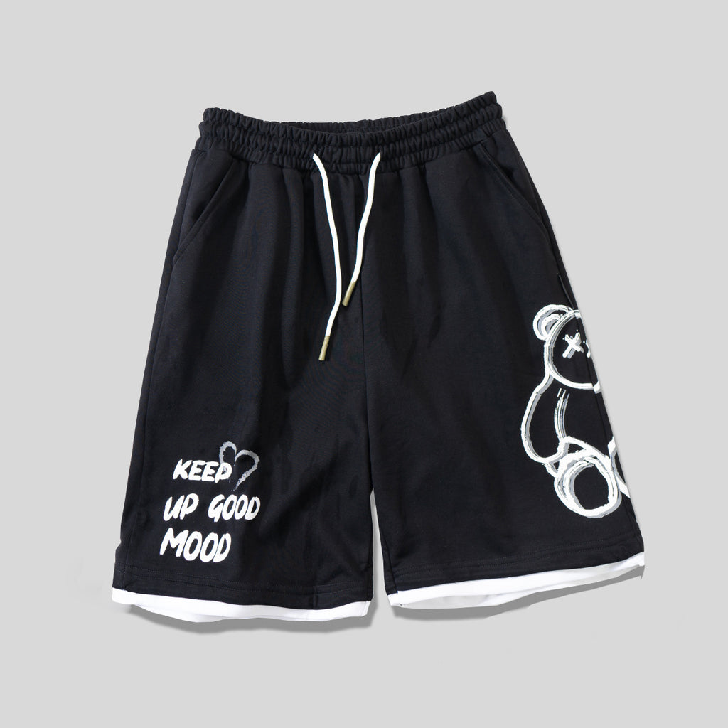 Big & Tall Graphic Streetwear Athletic Shorts for big men view 1