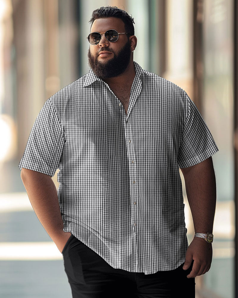 Big & Tall Business Casual Short Sleeve Shirt for big men view 5