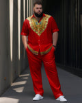 Big & Tall Gradient Shirt Pants Set for big men view 1