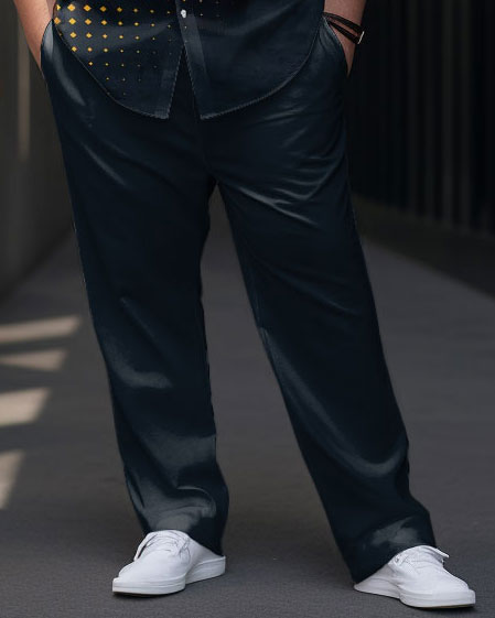 Big & Tall Gradient Geometric Jeans for big men view 3