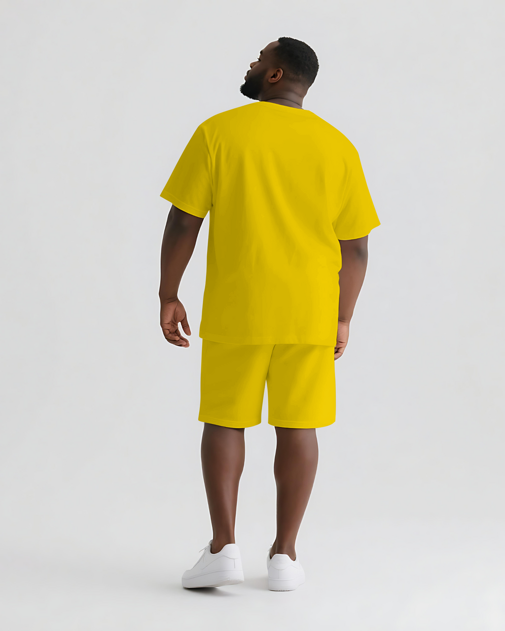 Big & Tall Graphic Streetwear Two-piece Set for big men view 3