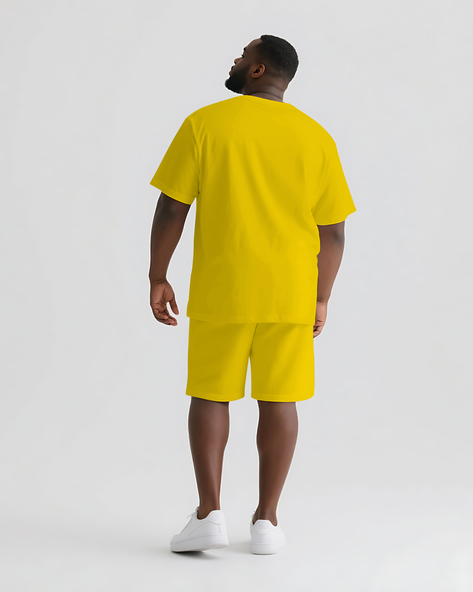 Big & Tall Graphic Streetwear Two-piece Set for big men view 3