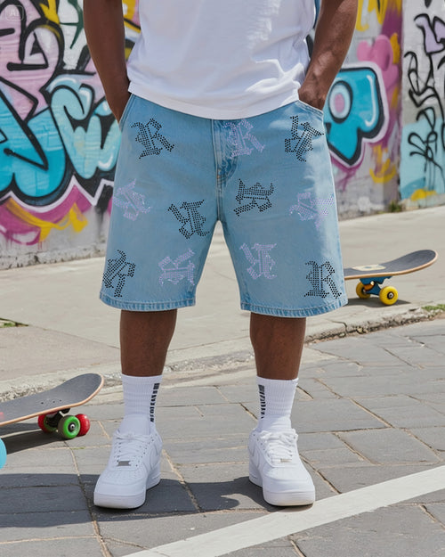 Big & Tall Denim Graphic Streetwear Jeans for big men