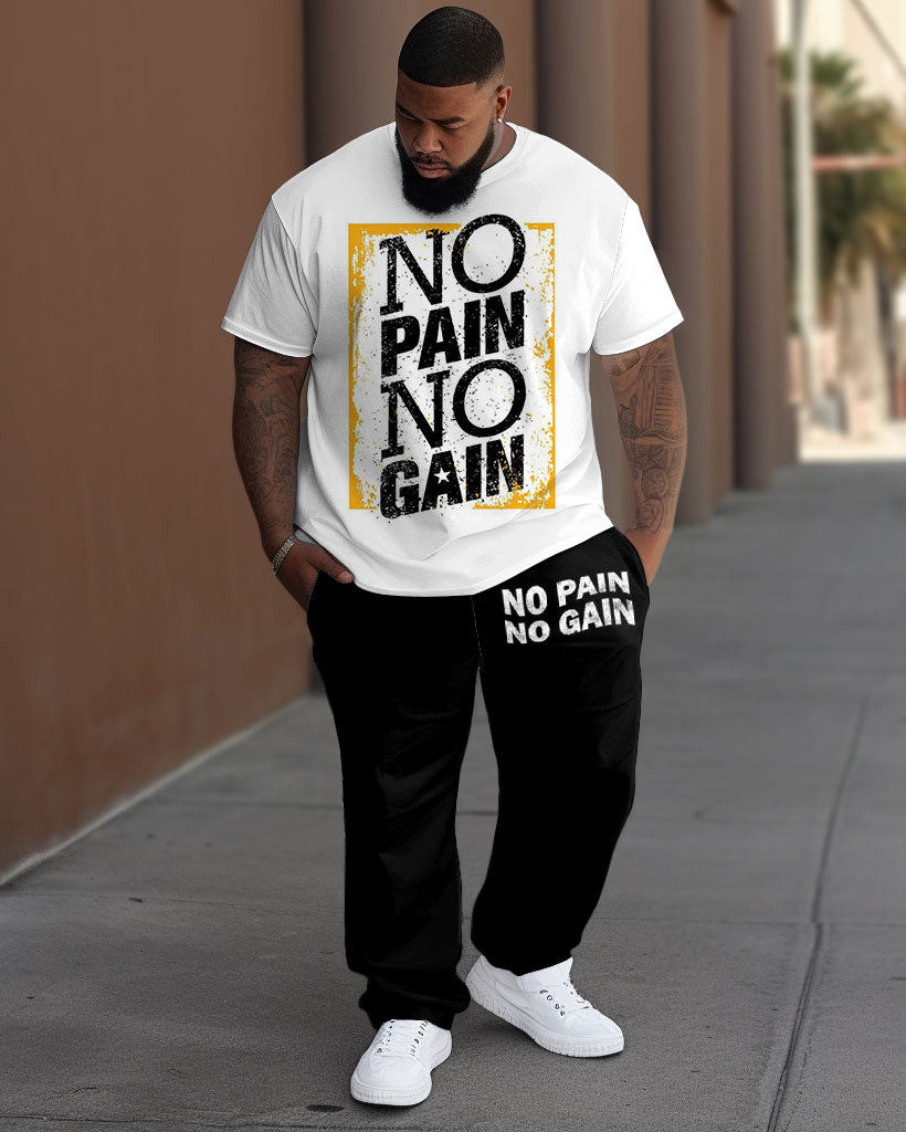 Big & Tall Graphic T-Shirt Pants Set for big men view 1