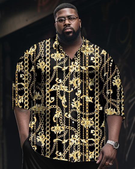 Big & Tall Graphic Shirt Pants Set for big men view 2