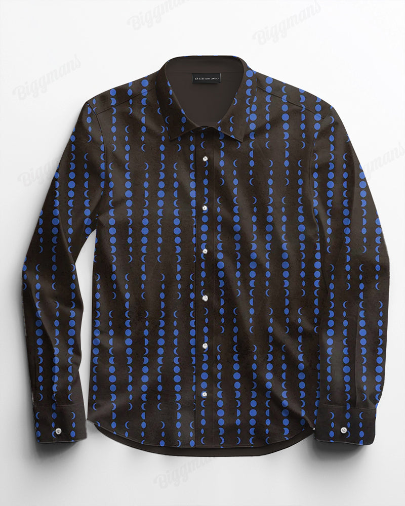 Big & Tall Geometric Long Sleeve Shirt for big men view 2