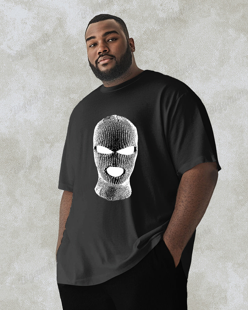 Big & Tall Solid Color Streetwear T-Shirt for big men view 2