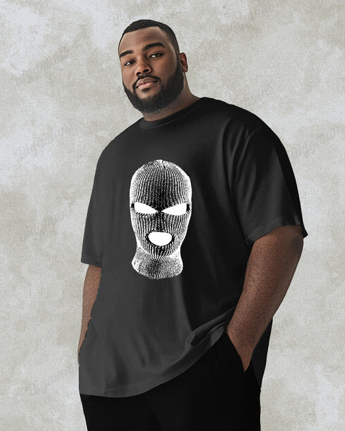 Big & Tall Solid Color Streetwear T-Shirt for big men view 2