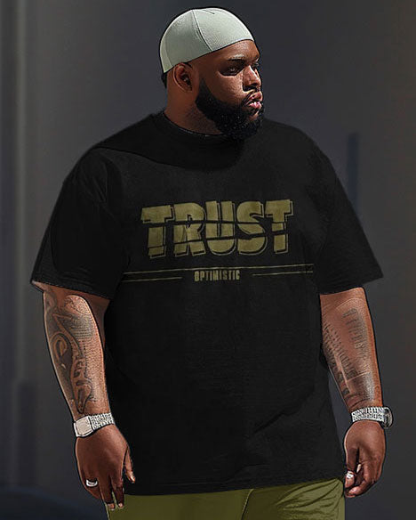 Big & Tall Graphic Streetwear Two-piece Set for big men view 2