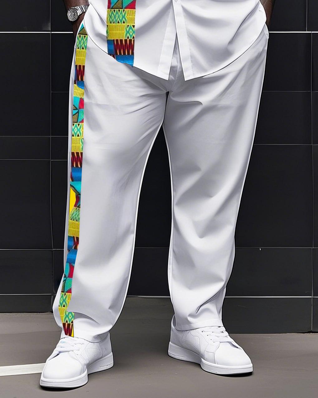 Big & Tall Graphic T-Shirt Pants Set for big men view 3