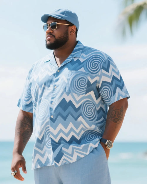 Big & Tall Vintage T-Shirt Pants Set for big men view 2