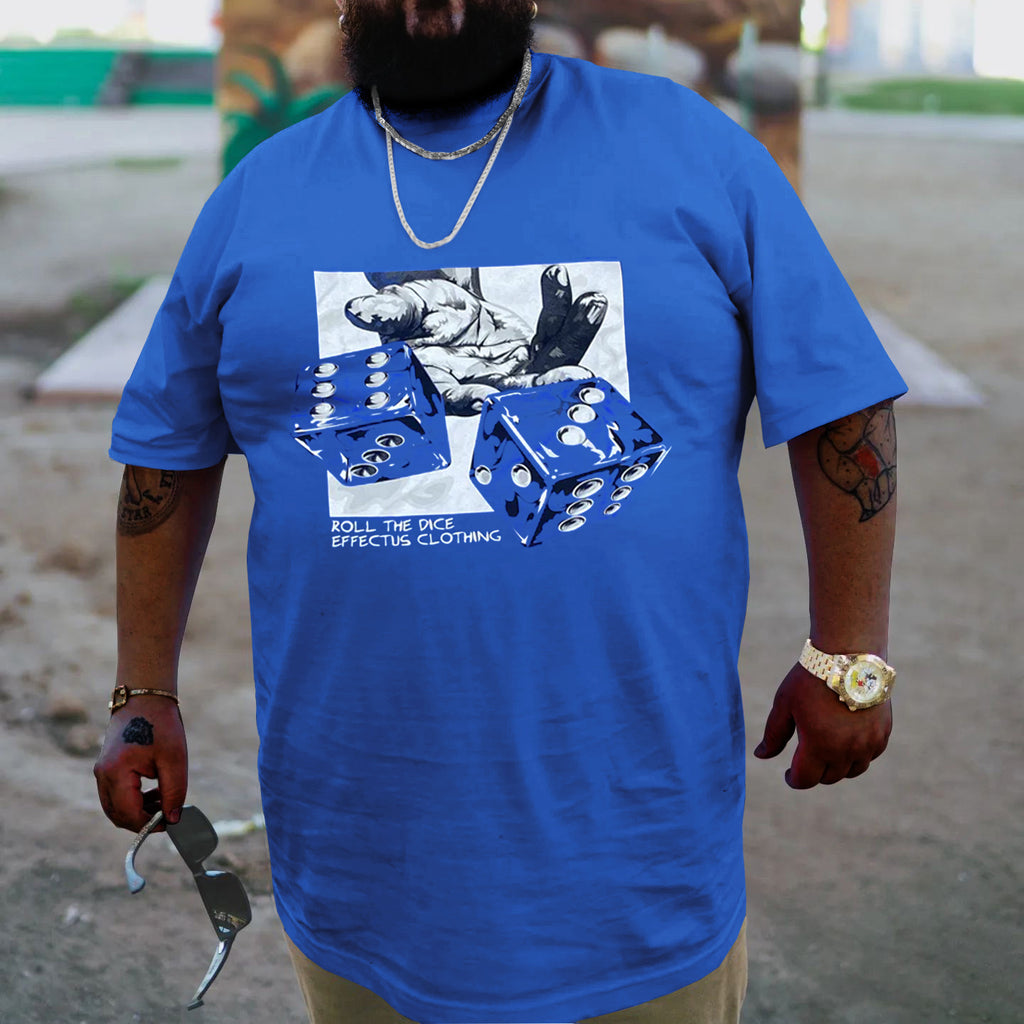 Big & Tall Blue Streetwear T-Shirt for big men view 1