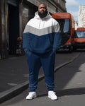 Big & Tall Colorblock Hoodie Sweatpants Set for big men view 1