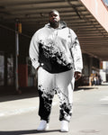 Big & Tall Splash Ink Hoodie Sweatpants Set for big men view 1