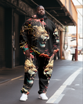 Big & Tall Floral Hoodie Sweatpants Set for big men view 1