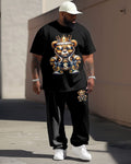 Big & Tall Graphic Streetwear T-Shirt Pants Set for big men view 1