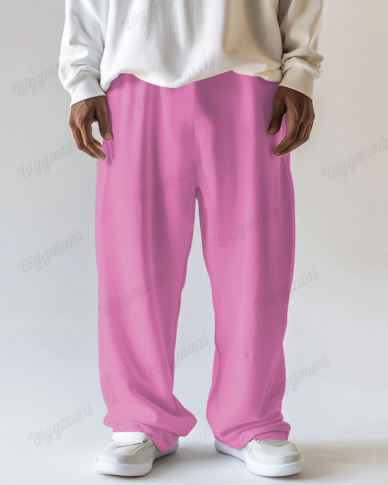 Big & Tall Solid Color Streetwear Jogging Pants for men view 5