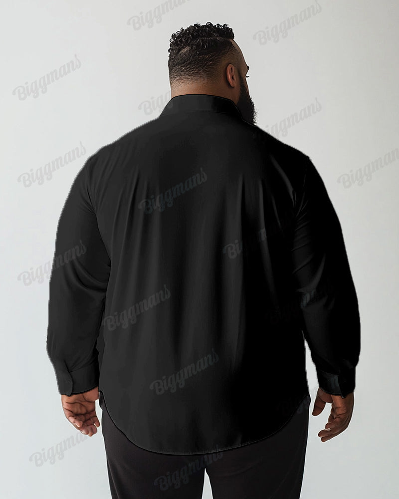 Big & Tall Graphic Long Sleeve Shirt for big men view 2