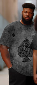 Big & Tall Washed Graphic Streetwear T-Shirt for big men view 2