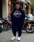 Big & Tall Graphic Hoodie Sweatpants Set for big men view 1