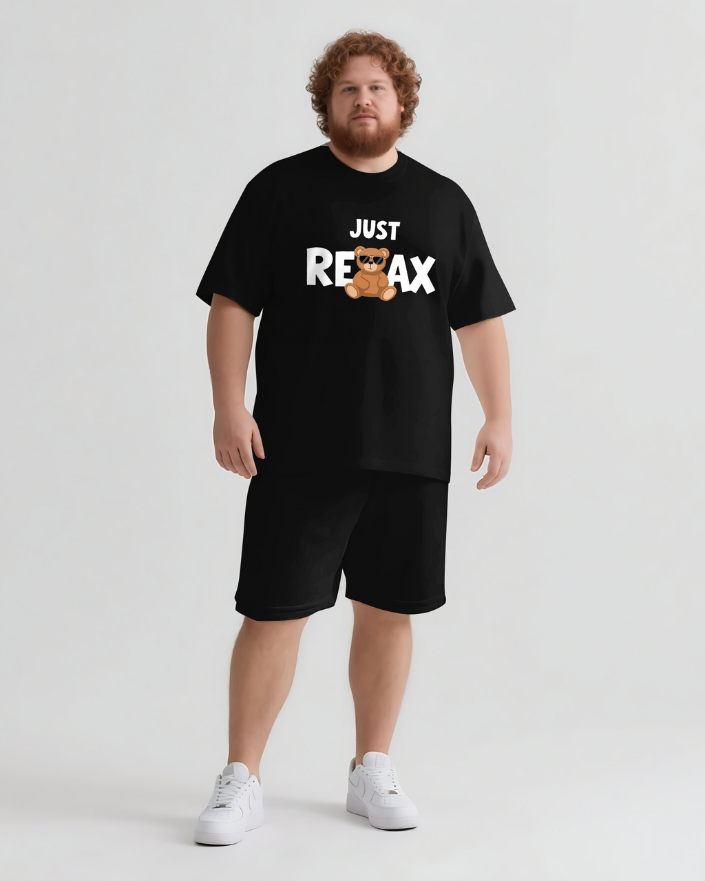 Big & Tall Streetwear Two-piece Set for big men view 2
