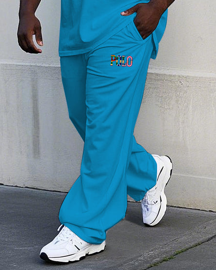 Big & Tall Graphic Vest Pants Set for big men view 3