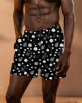 Big & Tall Black Floral Shorts for big men