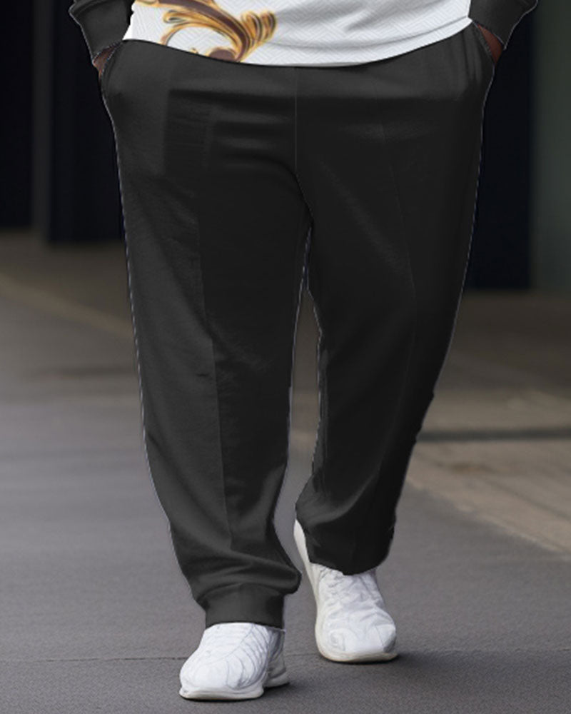 Big & Tall Graphic T-Shirt Pants Set for big men view 3