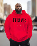 Big & Tall Black Graphic Hoodie for big men