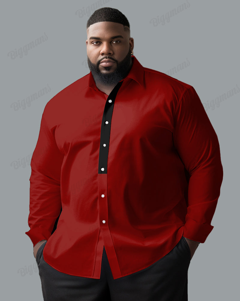 Big & Tall Streetwear Long Sleeve Shirt for big men view 5