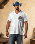 Big & Tall White Red Western T-Shirt for big men view 1