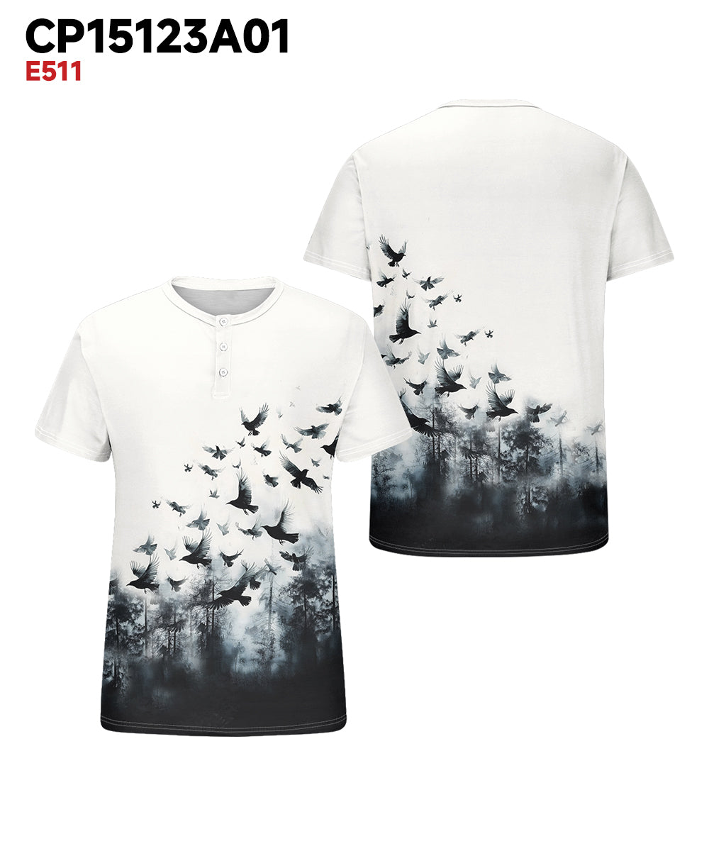 Big & Tall Gradient Graphic T-Shirt for big men view 3