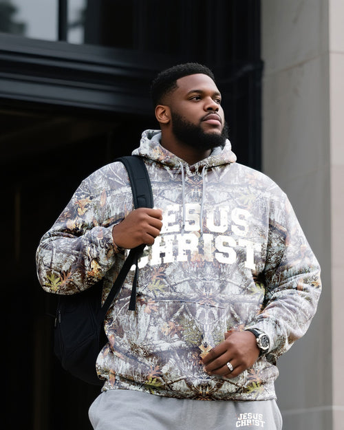 Big & Tall Camouflage Hoodie for big men view 2