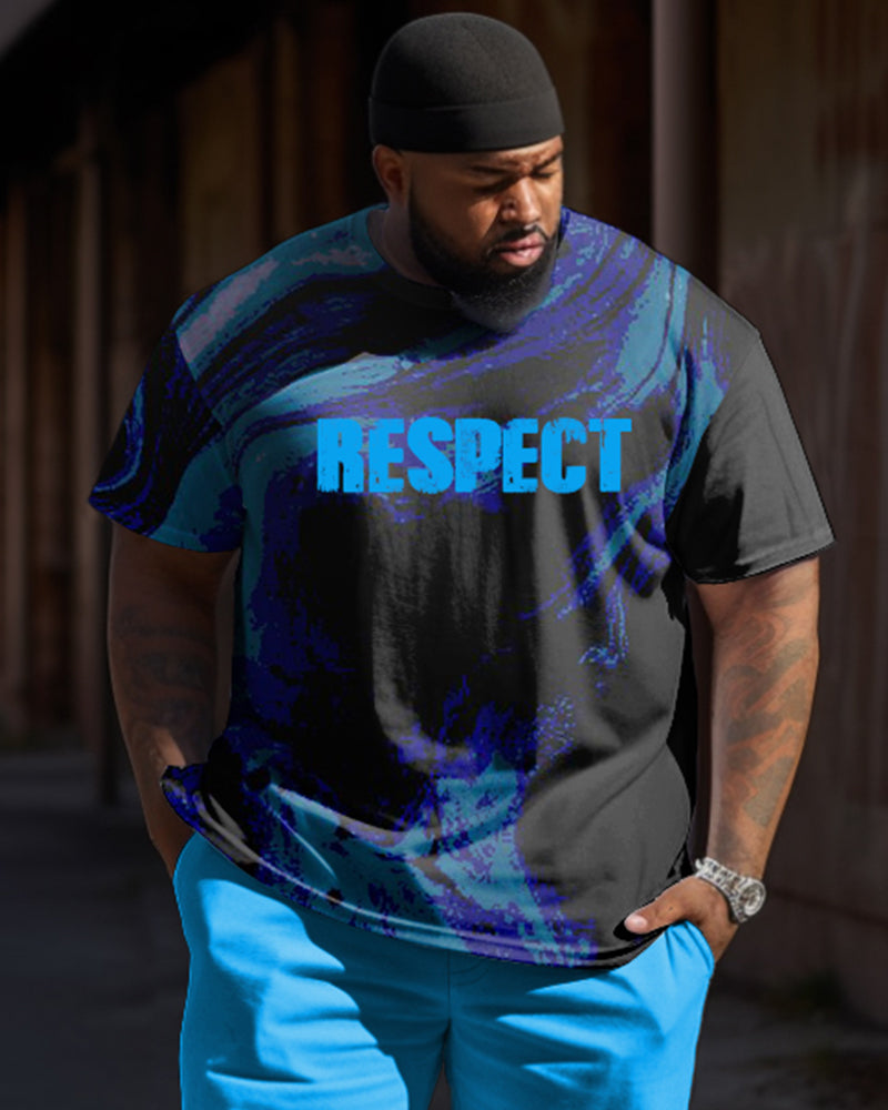 Big & Tall Graphic T-Shirt Pants Set for big men view 2