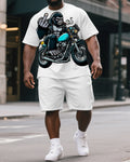 Big & Tall Graphic T-Shirt Shorts Set for big men view 1