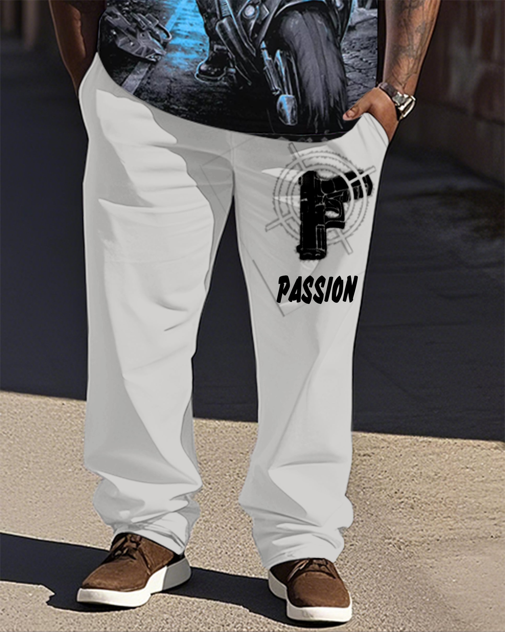 Big & Tall Streetwear Two-piece Set for big men view 4