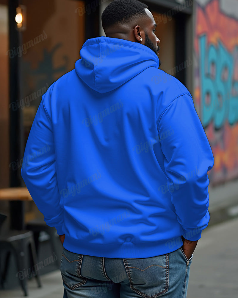 Big & Tall Solid Color Hoodie for big men view 9