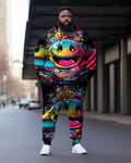 Big & Tall Graphic Graffiti Hoodie Sweatpants Set for big men view 1