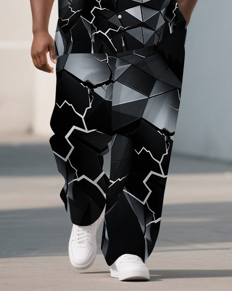 Big & Tall Gradient T-Shirt Pants Set for big men view 3
