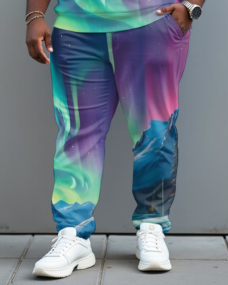 Big & Tall Streetwear Polo Pants Set for big men view 7