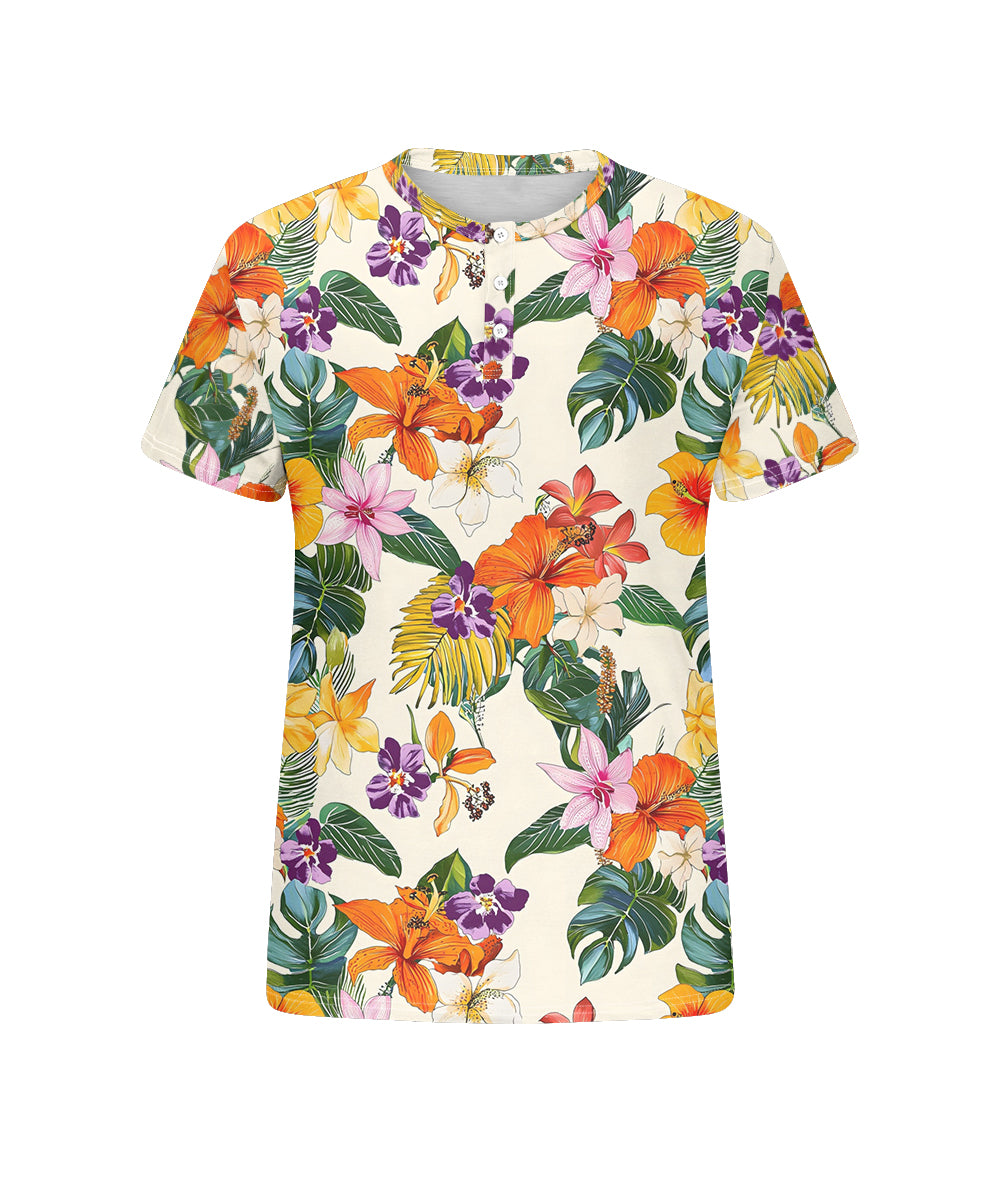 Big & Tall Orange Hawaiian Graphic T-Shirt for big men view 4